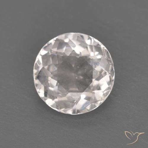 0.99ct طبيعي وردى فاتح جدا مورغانيتي, دائري, VVS-VS