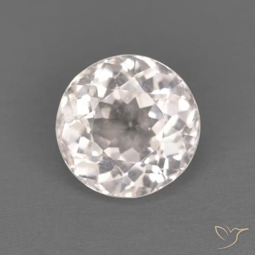 1.19ct طبيعي وردى فاتح جدا مورغانيتي, دائري, شفاف