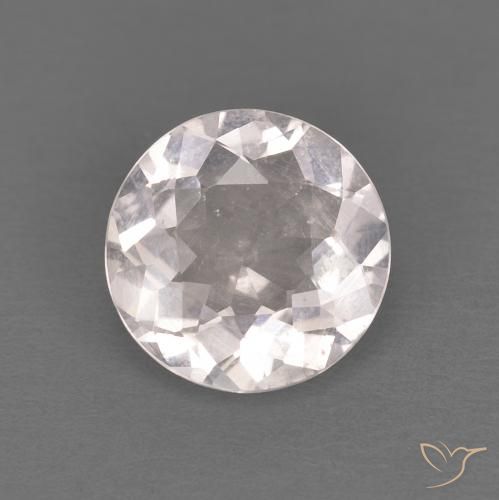 0.96ct طبيعي وردى فاتح جدا مورغانيتي, دائري, VVS-VS