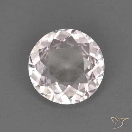 0.97ct طبيعي وردى فاتح جدا مورغانيتي, دائري, VVS-VS