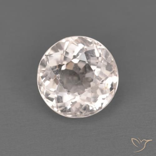 1.09ct طبيعي وردى فاتح جدا مورغانيتي, دائري, VVS-VS