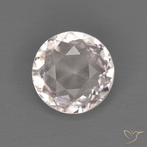 1.05ct طبيعي وردى فاتح جدا مورغانيتي, دائري, VVS-VS