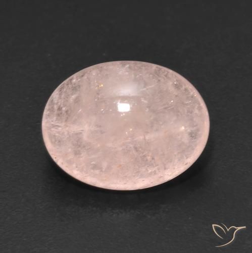 5.09ct طبيعي وردى فلامنجو مورغانيتي, بيضوي, نصف شفاف