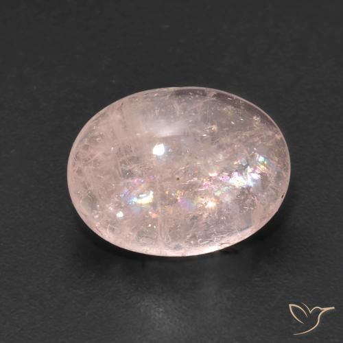 3.86ct طبيعي وردى فلامنجو مورغانيتي, بيضوي, شفاف