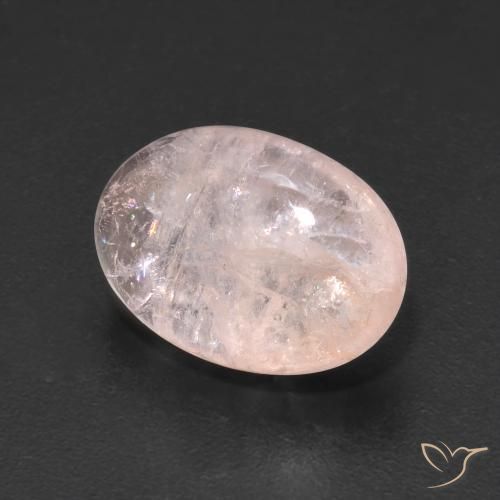 4.51ct طبيعي وردى متوسط مورغانيتي, بيضوي, شفاف