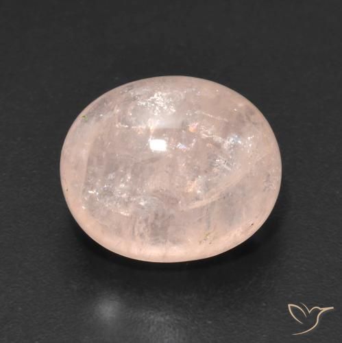 7.18ct طبيعي سالمون وردي مورغانيتي, بيضوي, شفاف