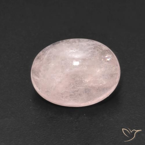 3.67ct طبيعي وردى متوسط مورغانيتي, بيضوي, نصف شفاف