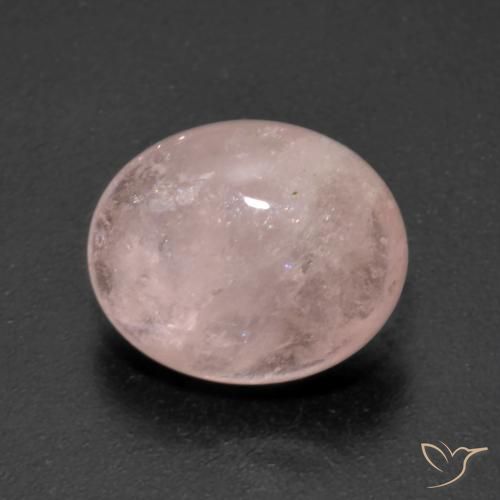 4.47ct طبيعي وردى فلامنجو مورغانيتي, بيضوي, شفاف