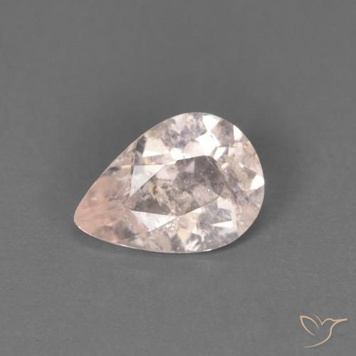 0.42ct طبيعي وردى فاتح جدا مورغانيتي, شكل الكمثرى, SI