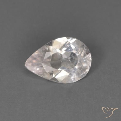0.34ct طبيعي وردى فلامنجو مورغانيتي, شكل الكمثرى, SI