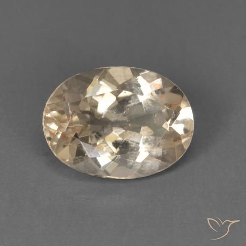 1.17ct طبيعي Light Neutral Orange مورغانيتي, بيضوي, قليلا جدا