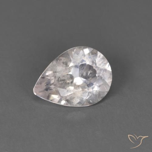 0.53ct طبيعي وردى فاتح جدا مورغانيتي, شكل الكمثرى, SI