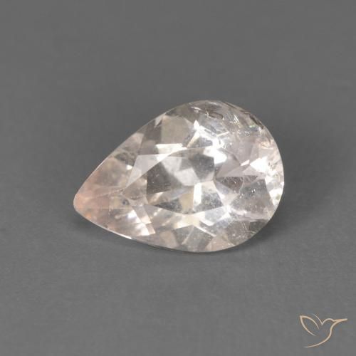 0.82ct طبيعي سالمون وردي مورغانيتي, شكل الكمثرى, SI