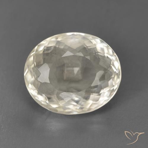 5.42ct طبيعي أصفر باهت مورغانيتي, بيضوي, قليلا جدا