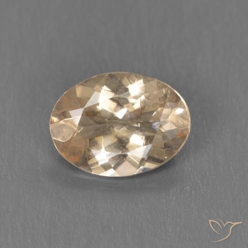 0.88ct طبيعي برتقالي فاتح مورغانيتي, بيضوي, قليلا جدا