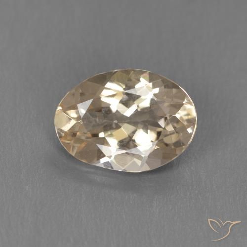 0.93ct طبيعي Light Neutral Orange مورغانيتي, بيضوي, قليلا جدا