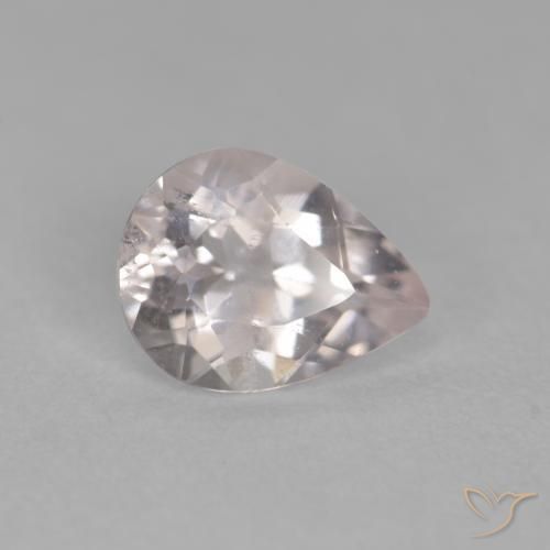 مورغانيتي Medium Light-Pink طبيعي، شكل الكمثرى، 0.69 قيراط، قليلا جدا