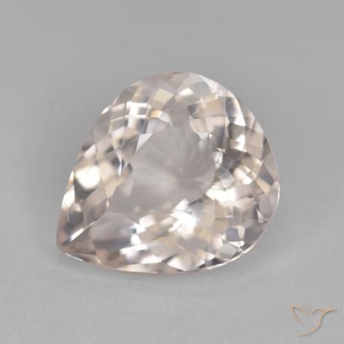 3.35ct طبيعي سالمون وردي مورغانيتي, شكل الكمثرى, VVS-VS