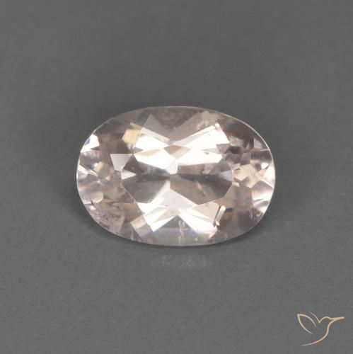 0.53ct طبيعي وردى فاتح جدا مورغانيتي, بيضوي, قليلا جدا