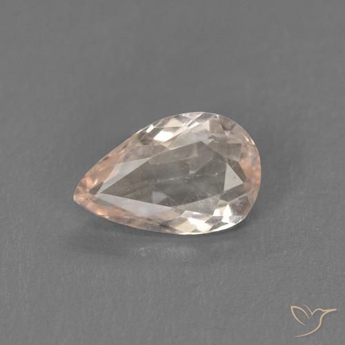 0.32ct طبيعي سالمون وردي مورغانيتي, شكل الكمثرى, VVS-VS
