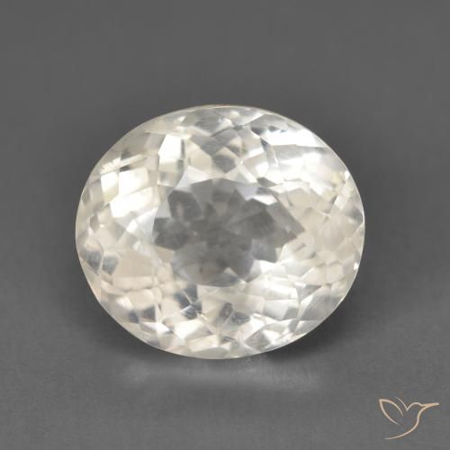 5.60ct طبيعي أبيض لؤلؤى مورغانيتي, بيضوي, قليلا جدا