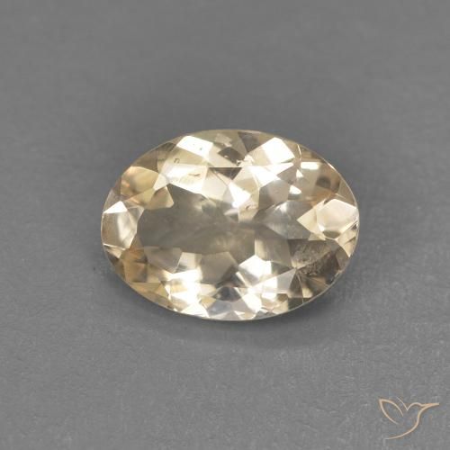 0.83ct طبيعي برتقالي فاتح مورغانيتي, بيضوي, قليلا جدا