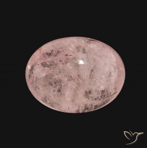 9.17ct طبيعي وردى فلامنجو مورغانيتي, بيضوي, نصف شفاف