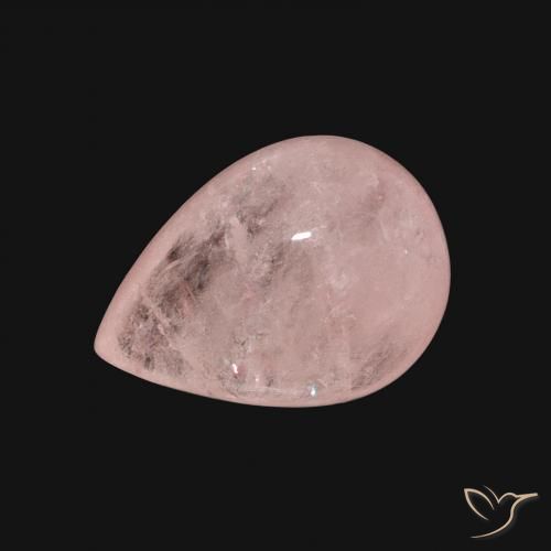 5.44ct طبيعي وردى الخدود مورغانيتي, شكل الكمثرى, نصف شفاف