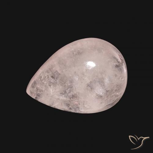 8.00ct طبيعي وردى فلامنجو مورغانيتي, شكل الكمثرى, نصف شفاف