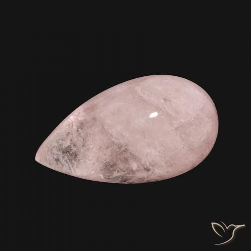 8.18ct طبيعي وردى متوسط مورغانيتي, شكل الكمثرى, نصف شفاف