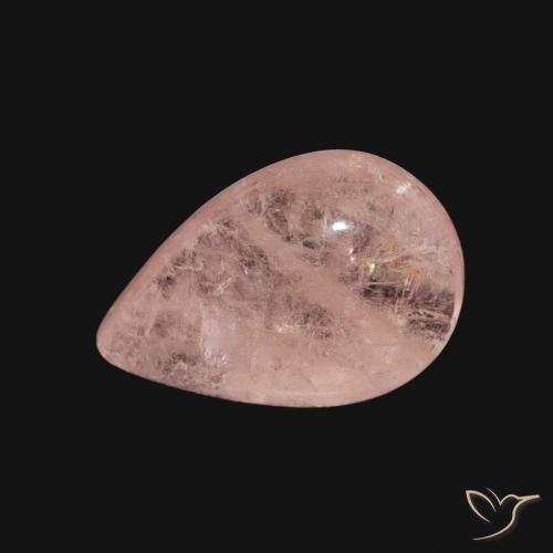 3.29ct طبيعي وردي فاتح مورغانيتي, شكل الكمثرى, شفاف