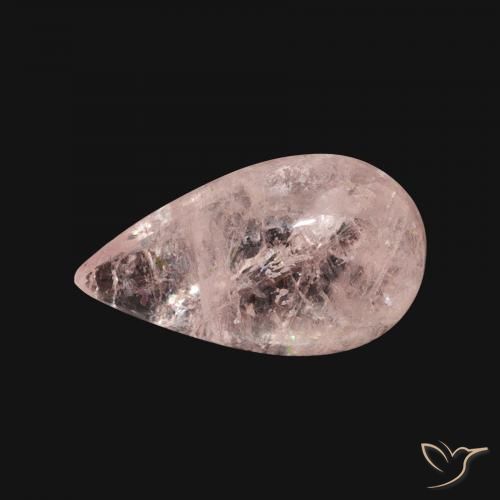 3.59ct طبيعي وردى متوسط مورغانيتي, شكل الكمثرى, شفاف