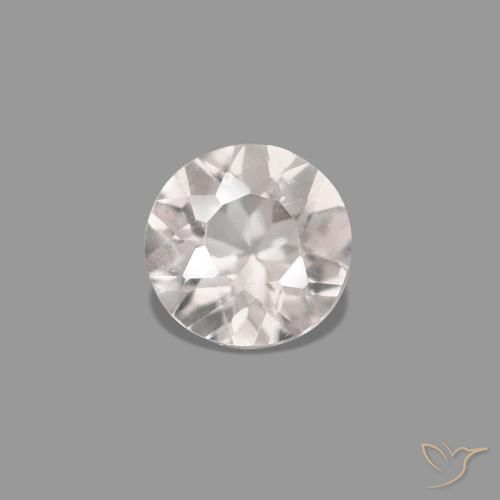 0.16ct وردى فلامنجو مورغانيتي أحجار كريمة, دائري, VVS-VS