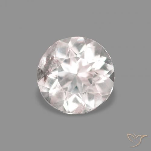 0.18ct طبيعي وردى فاتح جدا مورغانيتي, دائري, قليلا جدا