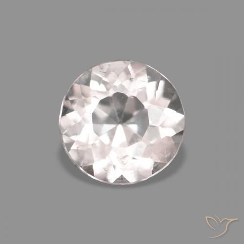 0.45ct وردى فاتح جدا مورغانيتي, دائري, قليلا جدا
