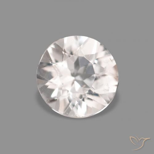 0.26ct طبيعي وردى فاتح جدا مورغانيتي, دائري, VVS-VS