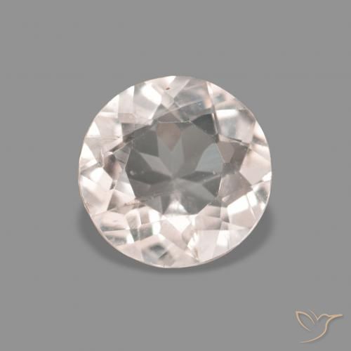 0.41ct وردى فاتح جدا مورغانيتي, دائري, قليلا جدا