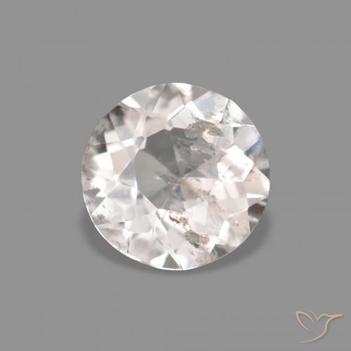 0.33ct وردى فاتح جدا مورغانيتي, دائري, قليلا جدا