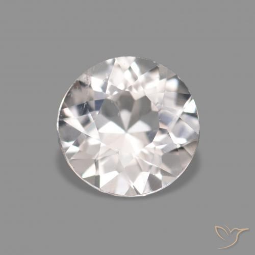 0.38ct وردى فاتح جدا مورغانيتي, دائري, قليلا جدا