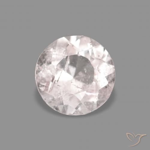 0.42ct وردى فاتح جدا مورغانيتي, دائري, VS-SI