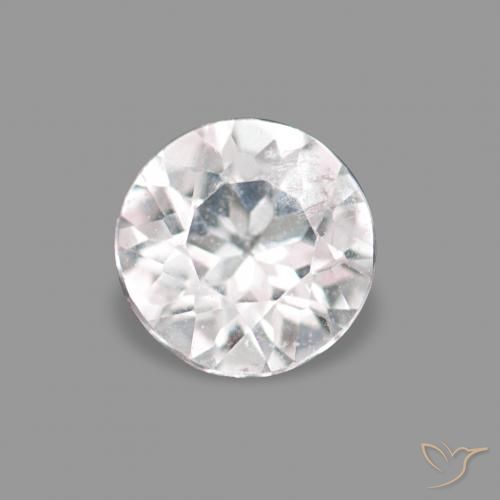 0.13ct وردي فاتح مورغانيتي, دائري, قليلا جدا