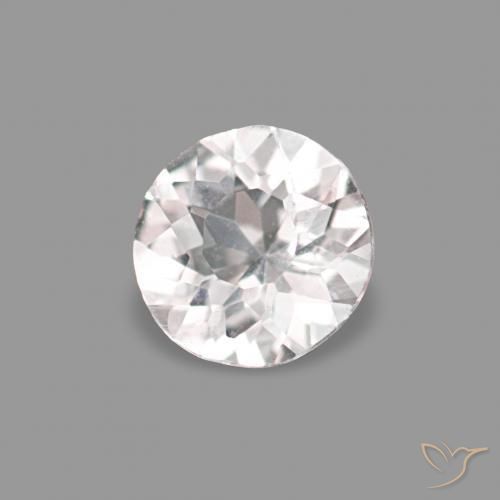 0.12 ct Pink Morganite Stone, Natural Morganite in Round Facet Shape for Sale