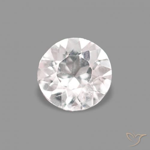 0.20ct وردى فاتح جدا مورغانيتي, دائري, VVS