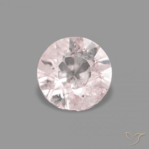 0.29ct وردى فلامنجو مورغانيتي, دائري, VS-SI