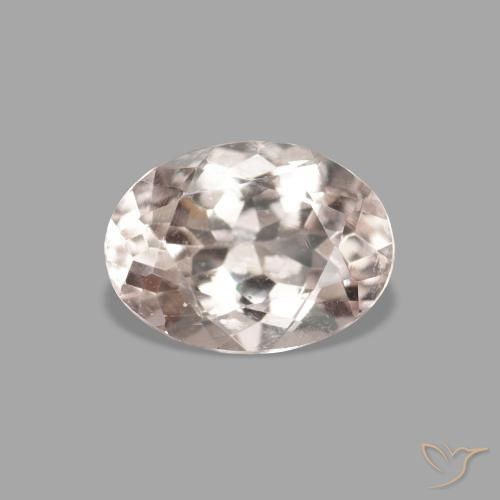 0.75ct طبيعي وردى فاتح جدا مورغانيتي, بيضوي, VVS-VS