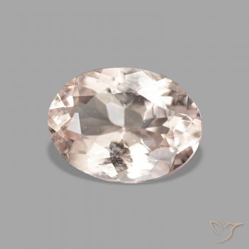 مورغانيتي Medium Light-Pink طبيعي، بيضوي، 0.95 قيراط، VVS-VS