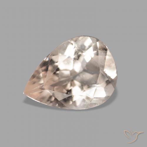 0.92ct طبيعي وردى متوسط مورغانيتي, شكل الكمثرى, VVS-VS