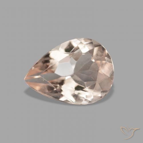 0.83ct طبيعي Medium Light-Pink مورغانيتي, شكل الكمثرى, VVS