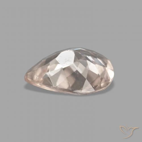 مورغانيتي Medium Light-Pink طبيعي، شكل الكمثرى، 0.83 قيراط، VVS