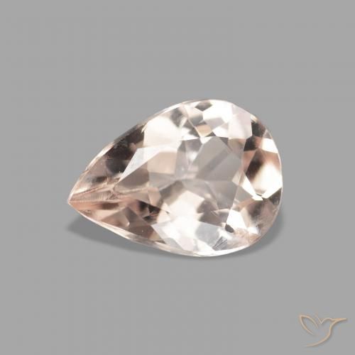 0.78ct طبيعي Medium Light-Pink مورغانيتي, شكل الكمثرى, VVS